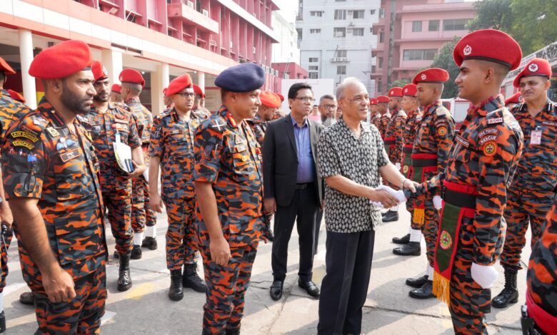 স্বরাষ্ট্র মন্ত্রণালয়ের মাননীয় উপদেষ্টার ফায়ার সার্ভিস অধিদপ্তর পরিদর্শন