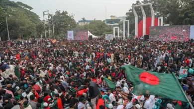 কেন্দ্রীয় শহীদ মিনারে ‘মার্চ ফর ইউনিটি’ সমাবেশে ছাত্র–জনতার ভীড়। ৩১ জুলাই ২০২৪ছবি: সাজিদ হোসেন