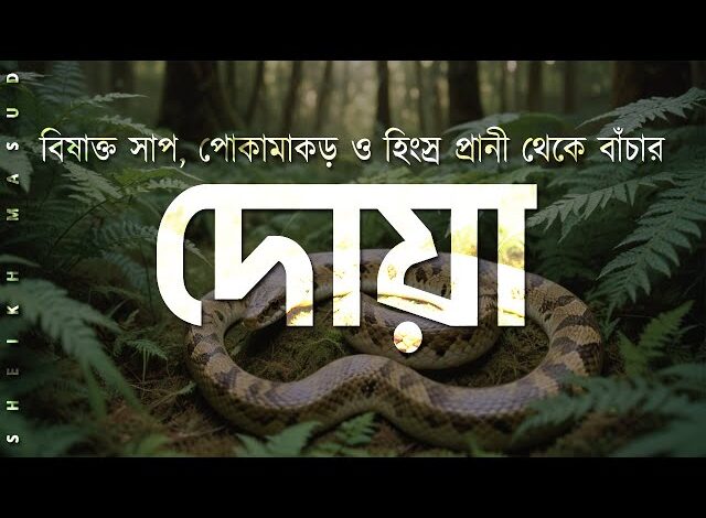 বিষাক্ত কোনো প্রাণী দংশন করলে পড়ার দোয়া